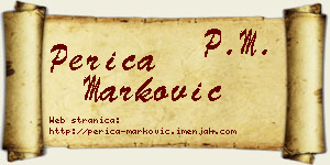 Perica Marković vizit kartica